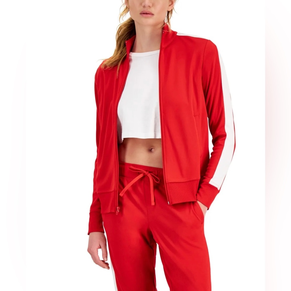NWT Ideology Women’s Zip Striped Sleeve Track Jacket Size XL